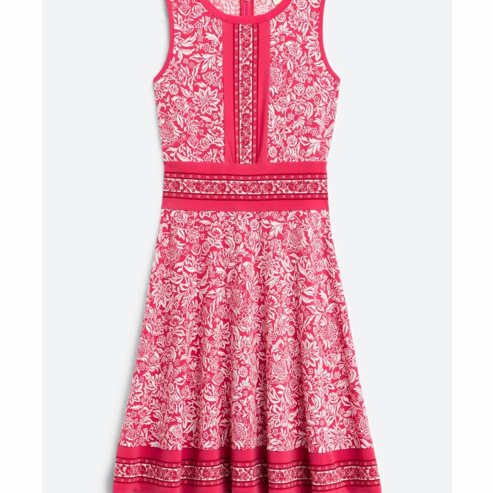 Michael Kors Size S Red Flower Sleeveless Dress